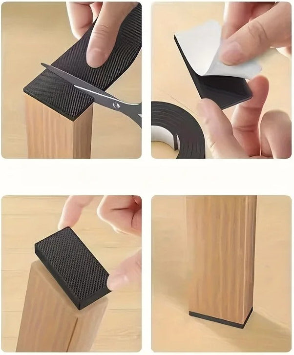 Coussinets de meubles antidérapants auto-adhésifs, épais 6 mm, à découper selon vos besoins – réduction du bruit, protection des sols et stabilité parfaite pour chaises, tables et canapés. Livraison offerte !
