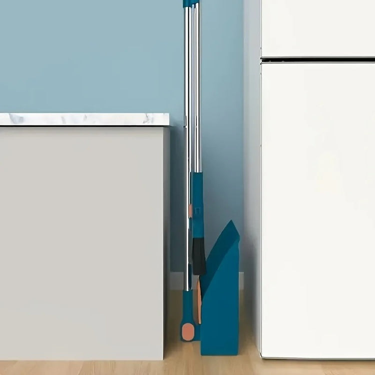 Ensemble balai et pelle à poussière haute qualité, avec dents intégrées pour un nettoyage simplifié, design compact et peu encombrant, tête ajustable à 180° pour tous types de sols, intérieur et extérieur. La livraison prioritaire est offerte !