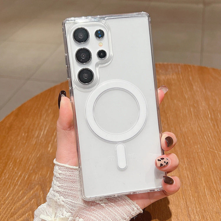 Coque transparente magnétique antichoc pour Samsung Galaxy – Compatible MagSafe, ultra fine, souple et résistante avec découpes précises. Livraison prioritaire offerte !