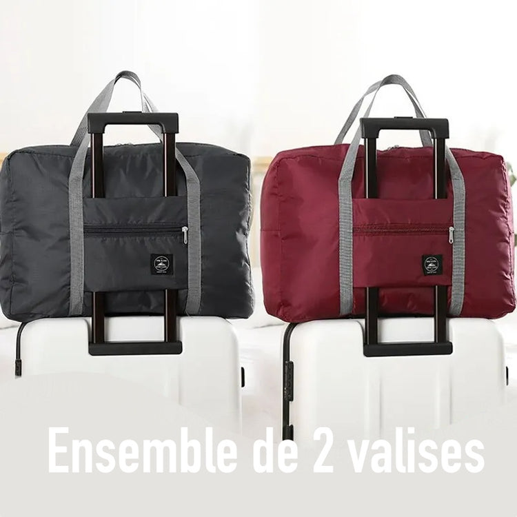 Lot de 2 sacs de voyage pliables - sac cabine pour compagnies aériennes - sac week-end et nuitée - sac de sport. La livraison prioritaire est offerte !