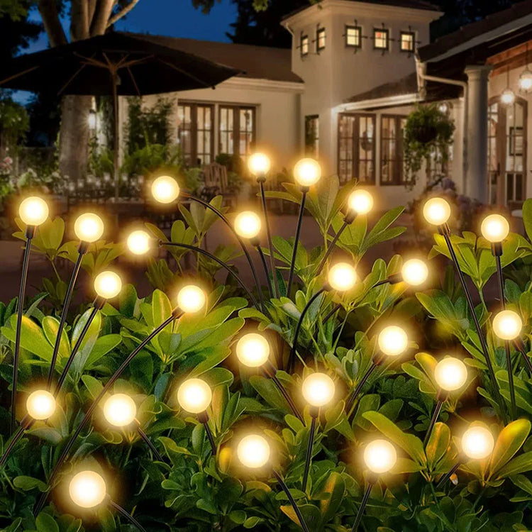 Lampes solaires de jardin en forme de lucioles, autonomes et étanches, offrant une décoration magique et durable pour tous les espaces extérieurs, installation facile sans câblage nécessaire. La livraison prioritaire est offerte !