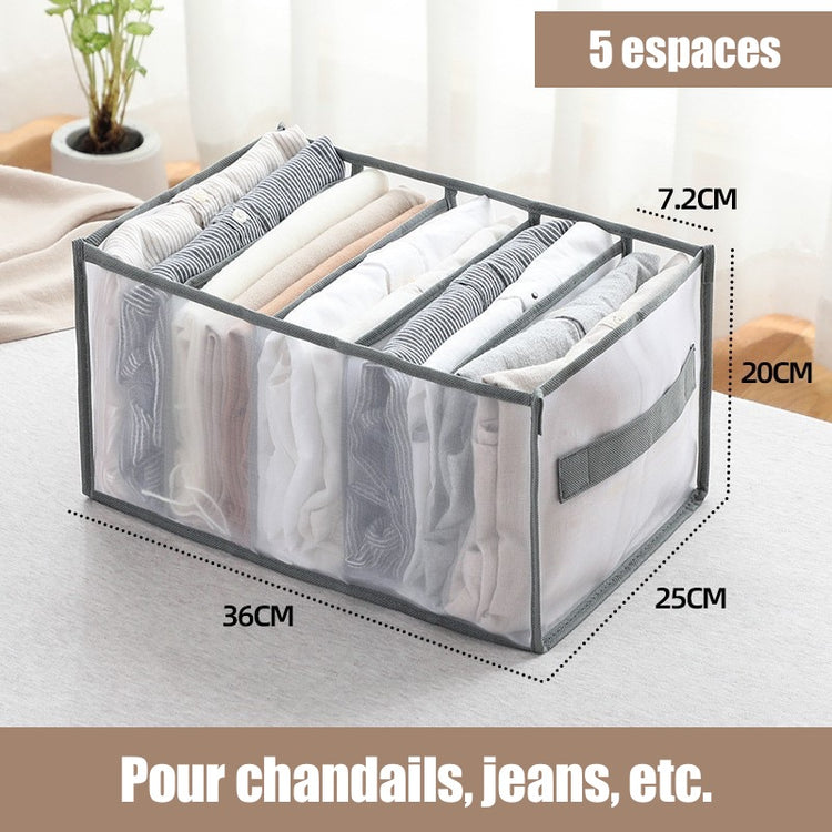 Jolis paniers cendrés pour jeans, pantalons, chandails, chemisiers, t-shirts, camisoles, sous-vêtements, etc. La livraison est offerte!