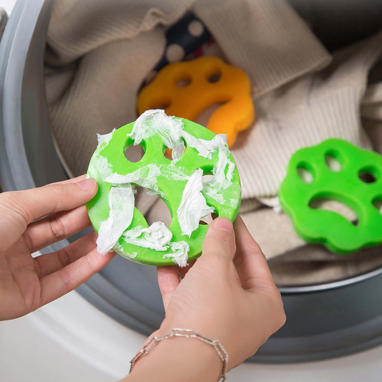 Petites pattes, réutilisables et économiques. La meilleure solution pour éliminer les poils d'animaux et les mouchoirs en papier oubliés dans la machine à laver. La livraison est offerte!