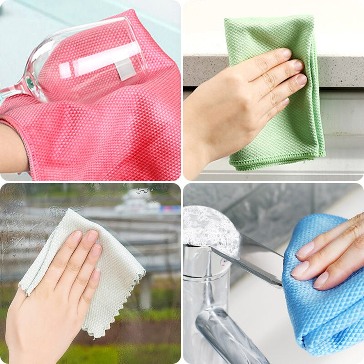 Chiffons magiques en microfibre de bambou, réutilisables, écologiques, économiques, durables, anti-traces, et pouvoir d’absorption phénoménal! Grand format de 30x40cm!